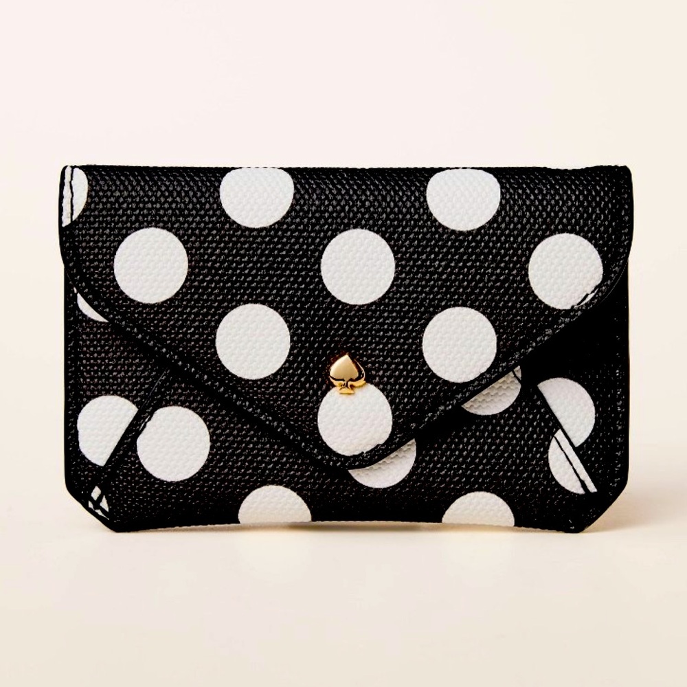 KATE SPADE Target Polka Dot Envelope Card Case NWT